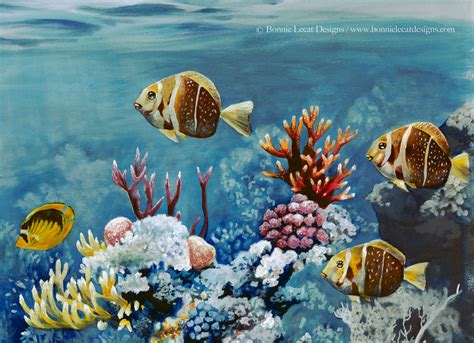 Add a bit of the ocean to your home or wardrobe :) all my artwork is 100% original. Coral Reef paintings