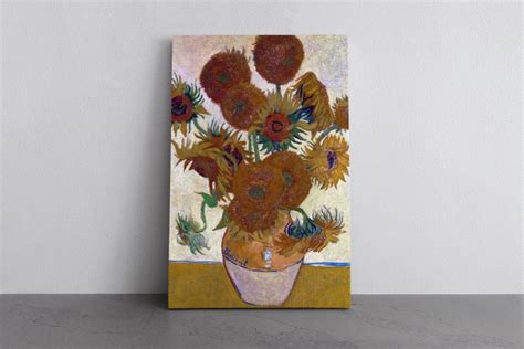 Vincent Van Gogh Sunflowers 1888 Reproduction Color Splash Canvas