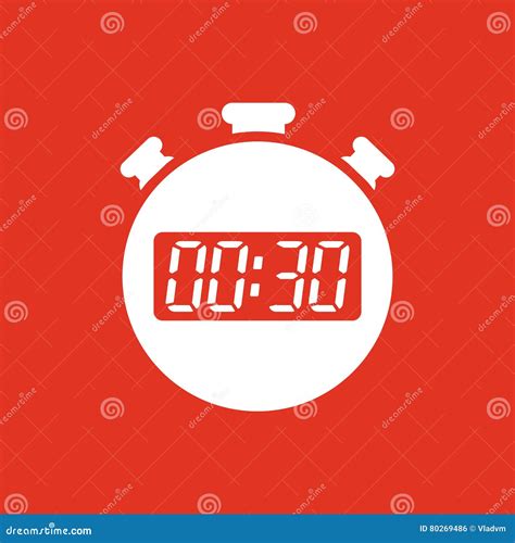 Los 30 Segundos Icono Del Cronómetro De Los Minutos Reloj Y Reloj