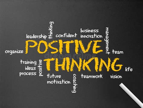 Positive Thinking Wordcloud Sphere Stock Illustration