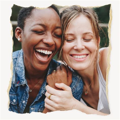 Happy Lesbian Couple Ripped Paper Free Photo Rawpixel