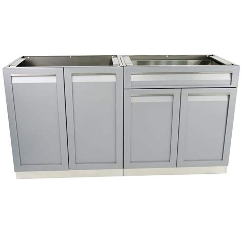 4 Life Outdoor Stainless Steel 2 Piece 64x35x225 In Outdoor Kitchen