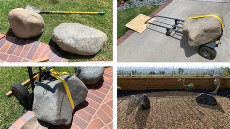 Landscape Boulders Rocks Diy How To Move And Place By Hand No Heavy