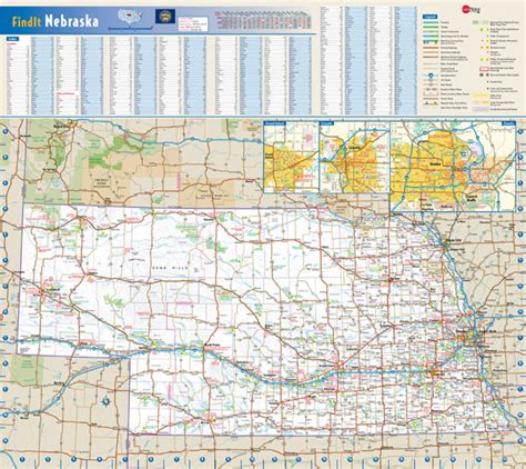 Large Administrative Map Of Nebraska State With Roads
