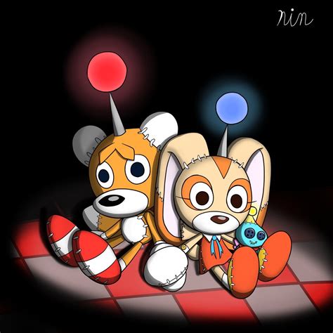 Tails Doll And Cream Doll Holding Hands Artist Nebulabelt