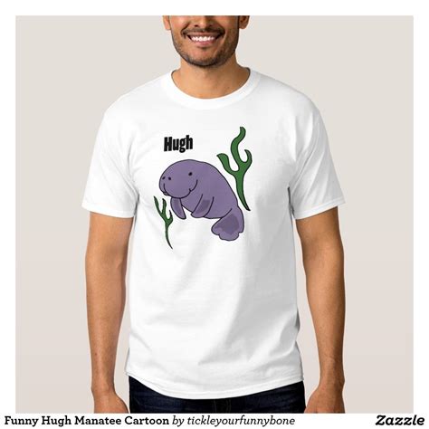 Funny Hugh Manatee Cartoon T Shirt Gaucho T Shirt Design Template