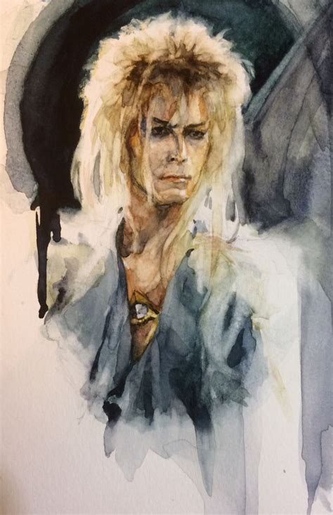 My Incredibly 80s David Bowie Labyrinth Watercolor Bowie Art David Bowie Labyrinth Bowie
