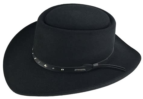 Stetson Regular Oval Dice Wool Felt Hat Black Stages West