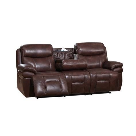 Amax Sanford 3 Piece Leather Power Reclining Living Room Set With Usb