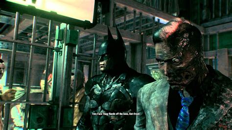 Batman Arkham Knight Two Faced Bandit Two Face Imprisoned At Gcpd