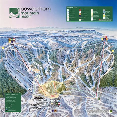 Powderhorn Piste Map Trail Map