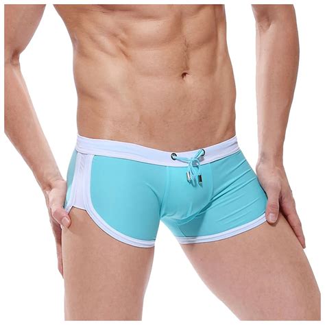 Manview Men Underwear Sexy Silky Elastic Comfort Stitching Boxer In
