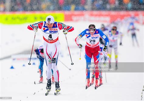 Norways Petter Northug Jr Skis To The Finish Line To Win The Mens