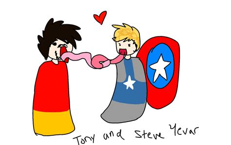 Tony And Steve Making Out Hot Sexy Yaoi Love Mmm By Windrunner Wolf On