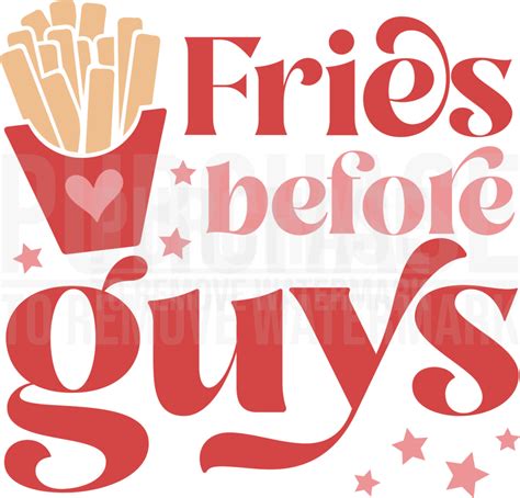 Fries Before Guys Svg Valentines Day Retro Design Svg Cut Files