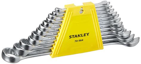Buy Stanley 70 964e Chrome Vanadium Steel Combination Spanner Set Pack Of 12 With Stanley