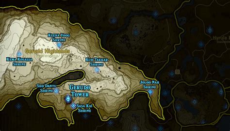 Map Of All Shrines Botw Maps Location Catalog Online