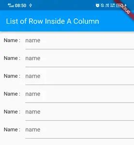 Render List Of Row Or Listview Inside Column In Flutter Androidride