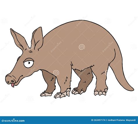 Aardvark Cartoon Stock Vector Illustration Of Drawing 263497174