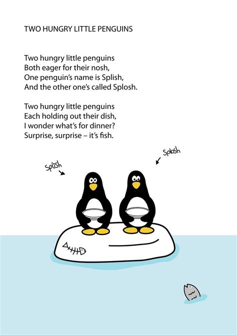 Two Hungry Little Penguins Ill Bet Kids Would Love This Little Poem