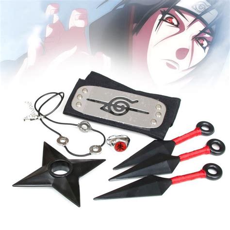 Anime Naruto Ninja Weapon Headband Kunai Cosplay Costume Prop Accessory