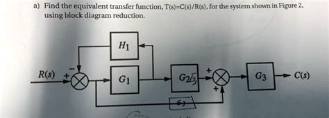 Solved Afind The Equivalent Transfer Function Tscsrs For