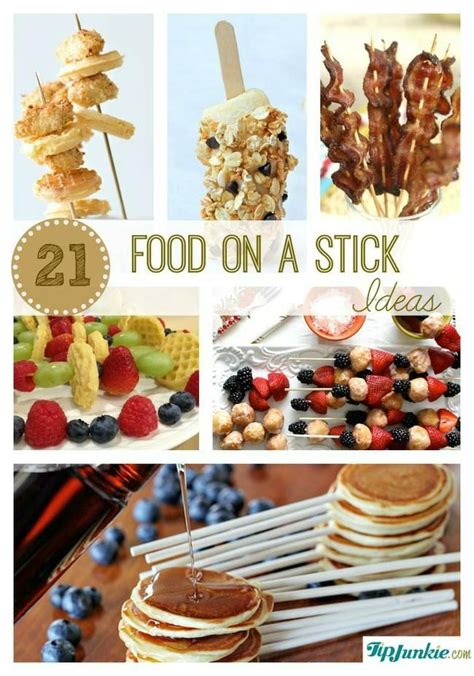 The best healthy snacks are nutritious and tasty. 21 Easy Food on a Stick Ideas {recipes} | Food, Party food ideas for adults entertaining, Party ...