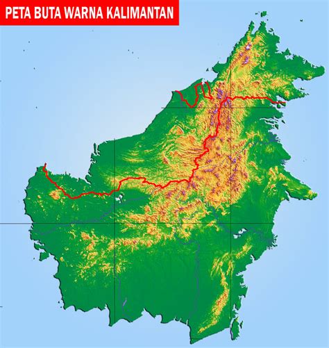 Peta Pulau Kalimantan Lengkap