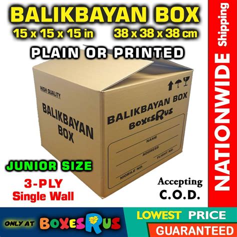 T Boxbox Balikbayan Box Junior Size 15x15x15 Inches By Boxes R Us