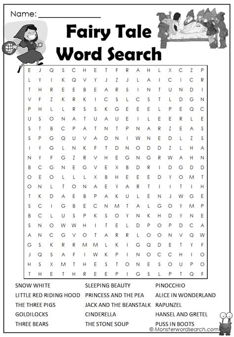 Works with word open, and edit, and save microsoft word files with the chrome extension or app. Fairy Tales Word Search - Monster Word Search