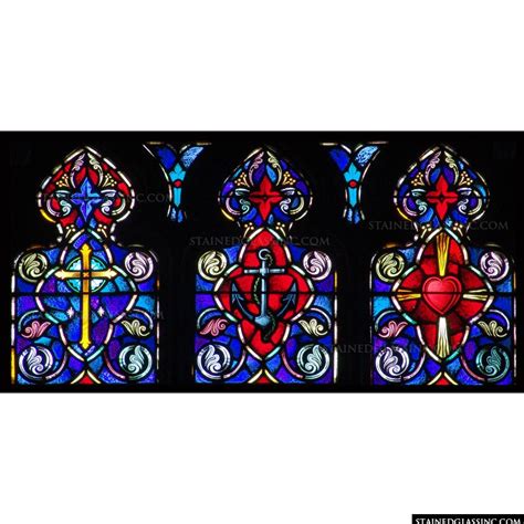 Christian Symbolism Religious Stained Glass Window
