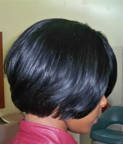 These great short layered bob with bangs images here will guide for a because you use your front hair for to hide your forehead. Weave Bob Hairstyles For Black Women | Short Hair ...