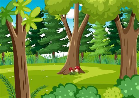 Nature Forest Background Template 8615450 Vector Art At Vecteezy