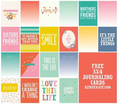 7 Best Images Of Free Printable Project Life Journal Cards Project