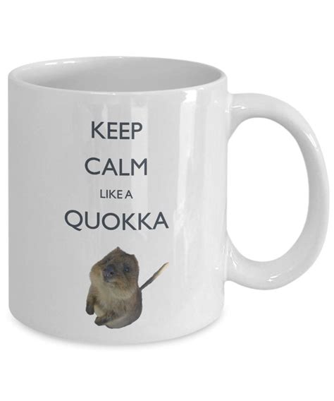 Quokka Coffee Mug Keep Calm Like A Quokka Happy Animal Etsy