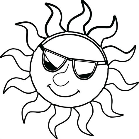 Sun Cartoon Coloring Coloring Pages