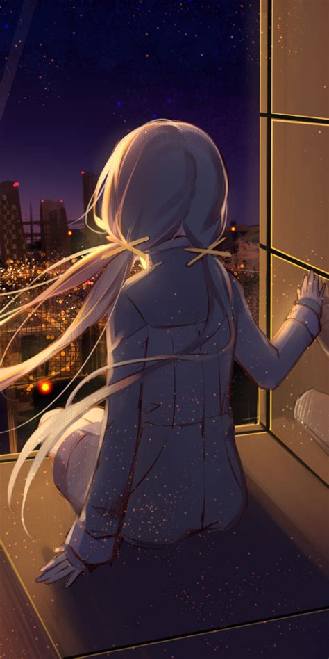 1080x2160 Resolution Anime Girl Looking At Stars One Plus 5thonor 7x