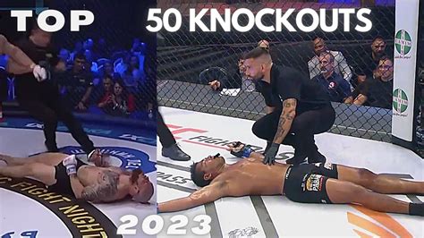 top 50 most brutal knockouts of 2024 mma knockouts youtube