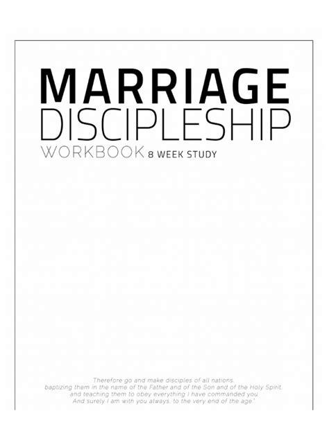 Marriage Discipleship Workbook English 2 Pdf Pdf Forgiveness