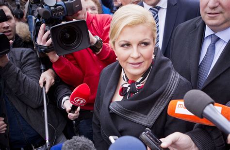 The first croatian female president won hearts during the world cup for her passionate support for the team throughout the tournament. Croatia elects first female president - CBS News