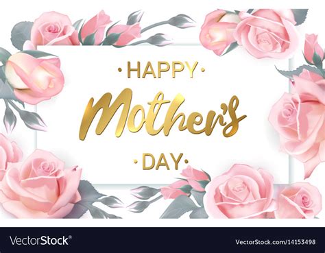Happy mothers day card images. Happy mothers day card with beautiful flowers Vector Image