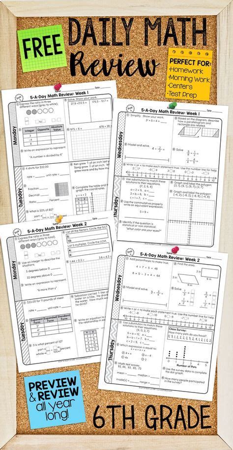 In this section, we will see some practice questions for 6th grade students. Free two weeks of daily math review for sixth grade. Preview and Review important 6th grade math ...