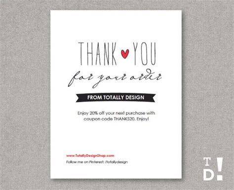 Thank you examples and templates. Business Thank You Cards INSTANT DOWNLOAD by totallydesign | Branding | Pinterest | Business ...