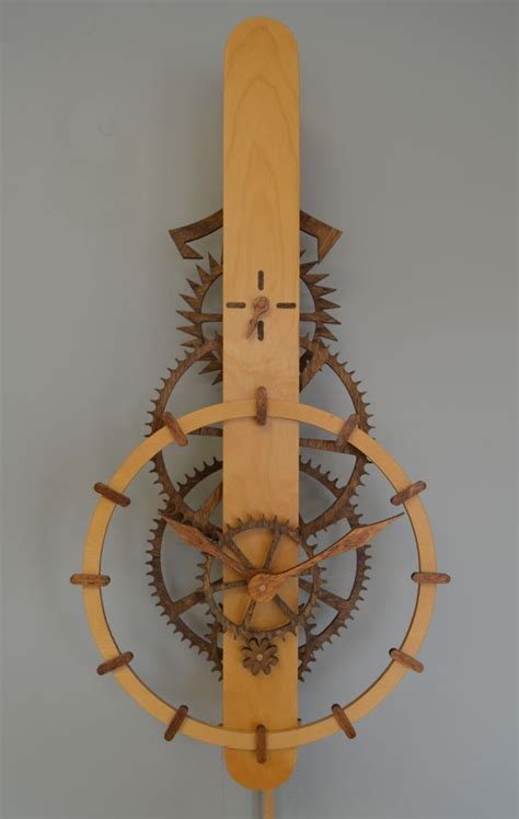 Ascent Wooden Gear Clock Available As A Precut Clock Kit Or Diy Clock