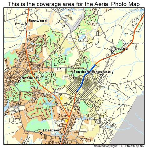 Aerial Photography Map Of Southern Pines Nc North Carolina