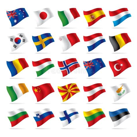 Set Of World Flags 1 Stock Vector Illustration Of Arabia 5520681