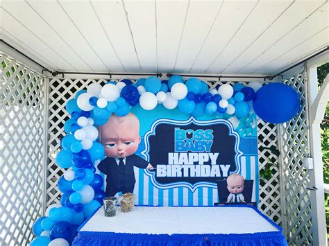 Wow Party Studio Personalized Boss Baby Theme Party Happy Birthday