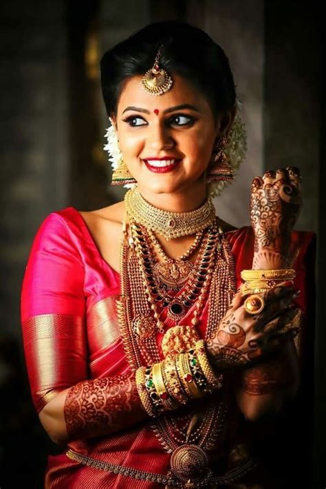 Beautiful South Indian Bride South Indian Makeup And Jewellery