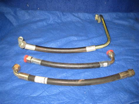 Mgb Set Of 3 V8 Rubber Oil Cooler Hoses Rubber