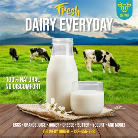 Copy Of Farm Fresh Dairy Post Dairy Flyer Farm Pr Postermywall